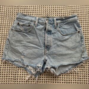 Levi’s trendy cutoff denim shorts